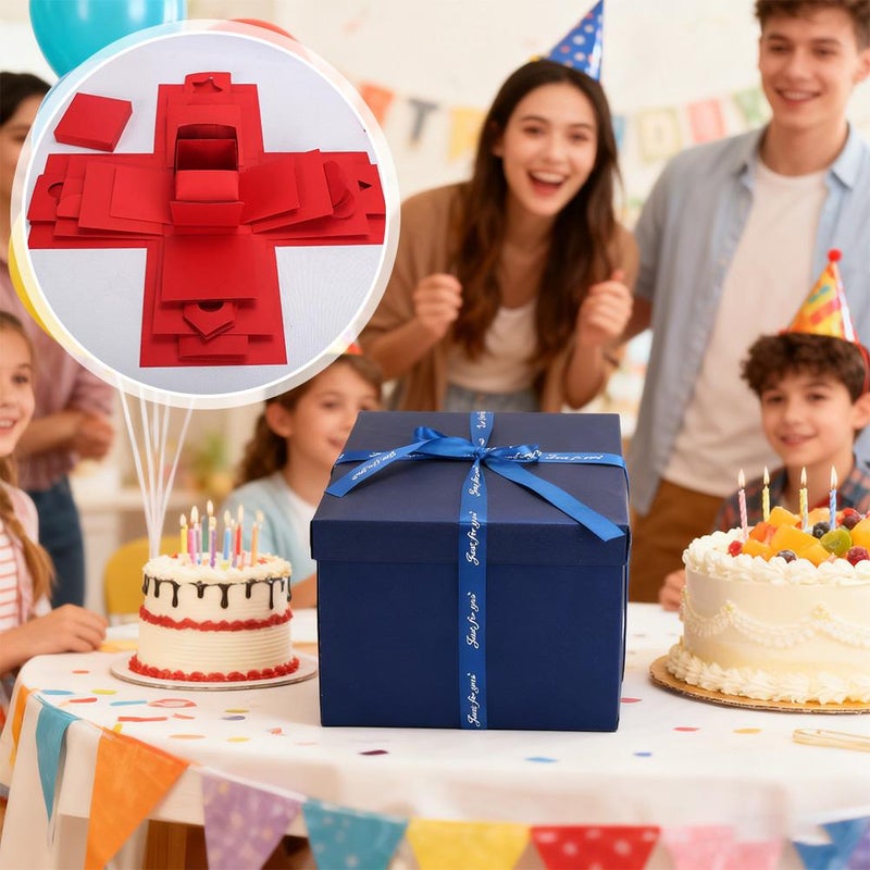 DIY Explosion Gift Box,5-Layer Explosion Gift Box,DIY Anniversary Snack Surprise with Empty E-xplosion B-ox,Scrapbooking B-ox,Multi Layer D-IY Photos G-ift for Anniversary,Birthday,Valentine's Day - Image 3